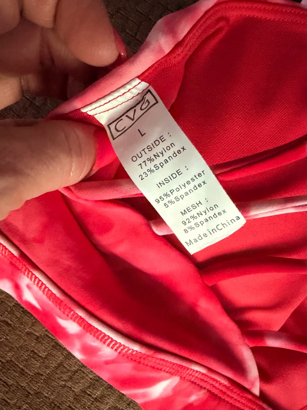 CVG Large Red and White Butterfly Back Bra - Picture 3 of 4